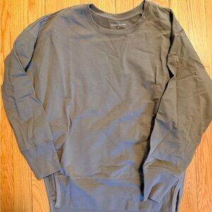 Universal Standard Light Brown/Fawn Fiona Side Slit Crew Neck Sweater